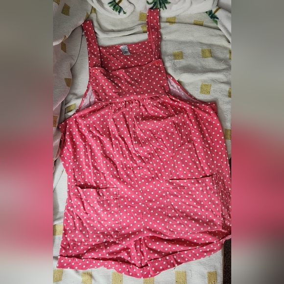 Pants - Vintage Pink Polka Dot Sleeveless‎ Romper